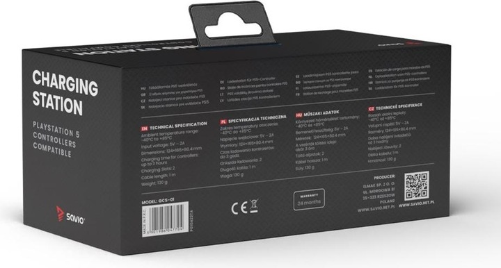 Actual product image Savio DELL Dock with two charging functions - HD22Q (PS5)