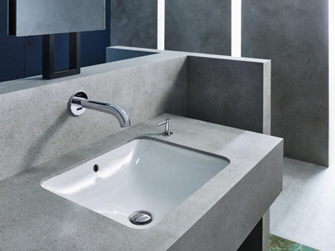 Actual product image Geberit VariForm built-in washbasin rectangular, 550x400mm, without tap hole, without overflow (410 mm, 550 mm)