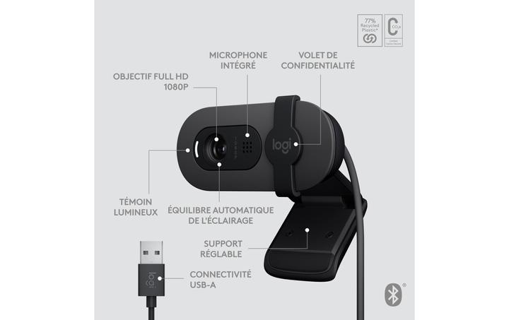 Productafbeelding Logitech Brio 105 Full HD 1080p Webcam - GRAPHITE - B2B (2 Mpx)
