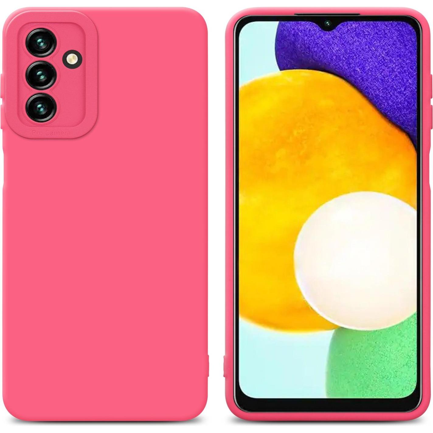 Cadorabo Hülle für Samsung Galaxy A13 5G im TPU Fluid LM162 Style (Samsung Galaxy A13 5G), Smartphone Hülle, Rot