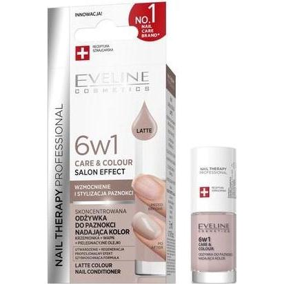 Eveline, Prodotto cura delle unghie, Nail Therapy 6w1 Care & Colour skoncentrowana odżywka do paznokci Latte 5ml (5 ml)