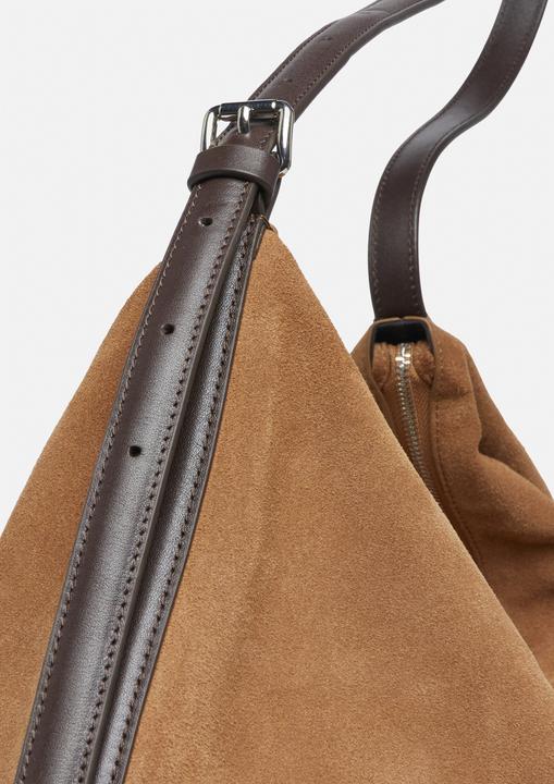 Immagine prodotto Comma XXL Statement-Hobo-Bag aus weichem Veloursleder mit Nappa-Ledergriff