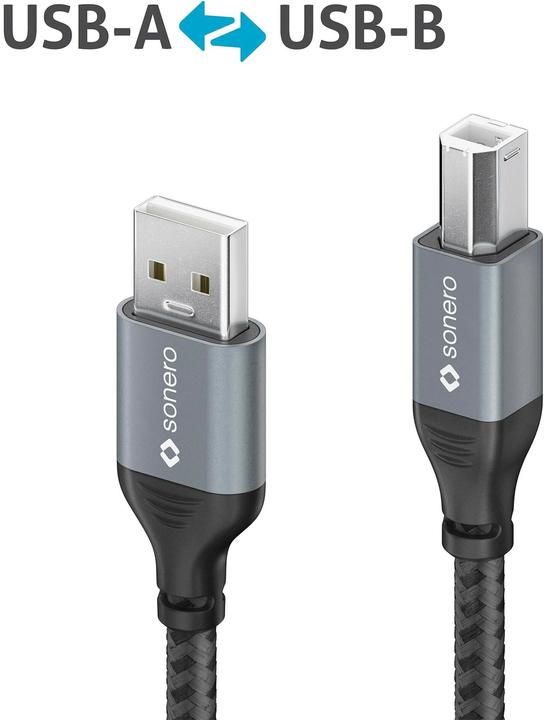 Actual product image Sonero USB 2.0 cable Micro-USB A - Micro-USB B 3 m (3 m, USB 2.0, 5 W)