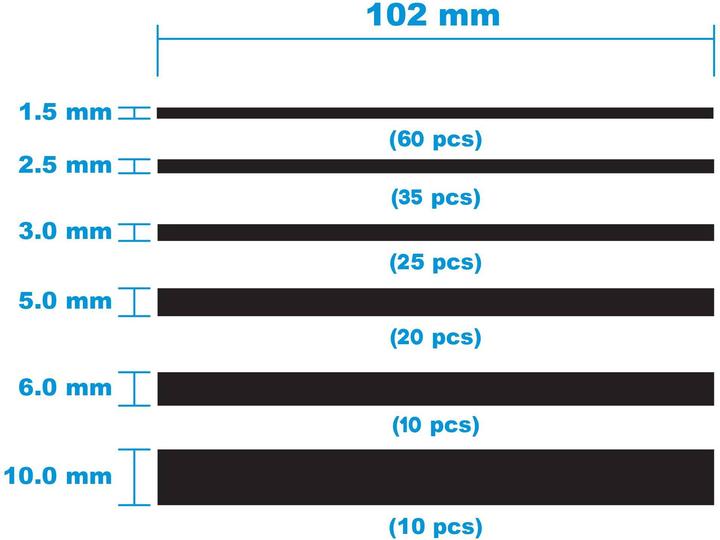 Produktbild Tru Components TC-13388832 Schrumpfschlauchsortiment Schwarz Schrumpfrate:2:1 (160 x)