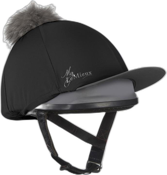 Actual product image LeMieux Riding helmet cap with silk pom pom