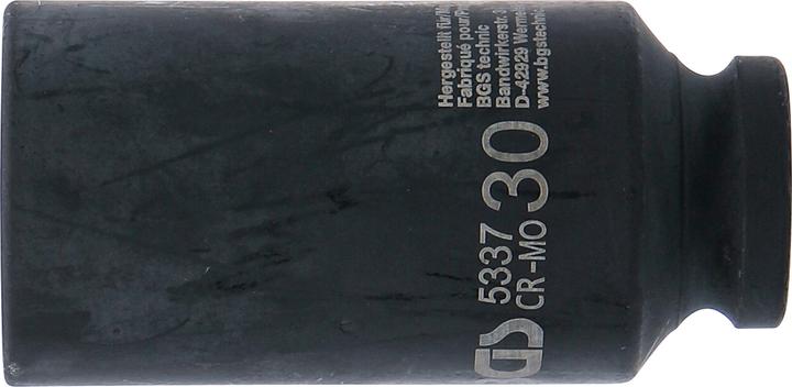 Actual product image BGS Impact Socket, 12-point 12.5 mm (1/2") Drive 30 mm (30 mm)