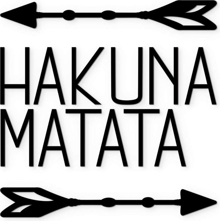 Image du produit Trenddeko Hakuna Matata avec des flèches (96 x 100 cm, 57 x 60 cm, 76 x 80 cm, 76 x 10 cm)