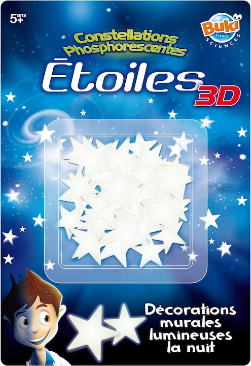 Buki Etoiles 3D Phosphorescentes