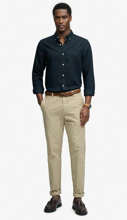 Immagine prodotto Superdry Baumwoll-Leinen-Hemd mit langen Ärmeln (S)