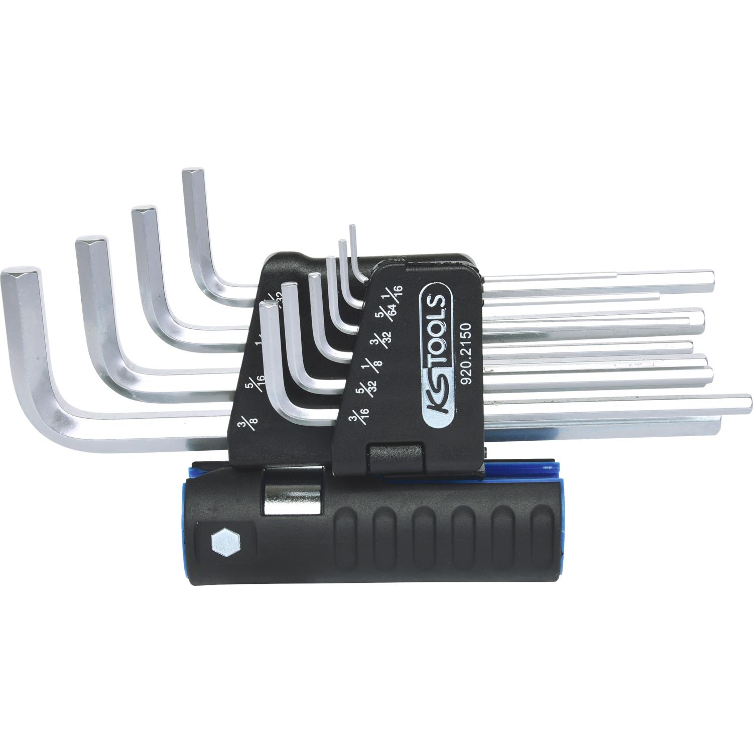 KS Tools, Sechskantschlüssel, 3-in-1-Winkelstiftschlüssel-Satz lang