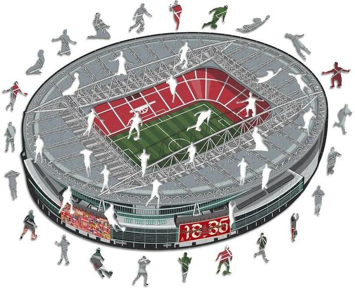 Actual product image Iconic Arsenal FC - Emirates Stadium - Wooden Puzzle Size M (270 pieces) (270 pieces)