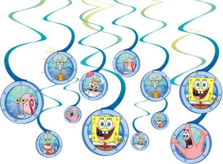 Actual product image Amscan Décorations d'anniversaire Bob l'Éponge (12 pcs.)