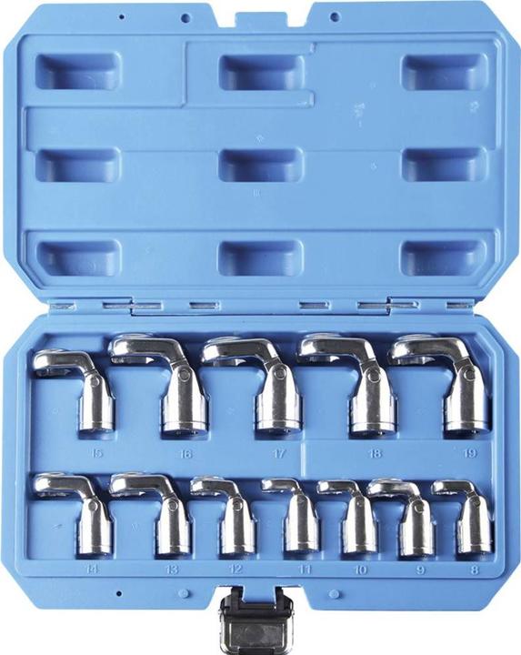 Kunzer Open ringsleutel Open met scharnier 3/8" (15 mm, 12 mm, 8 mm, 18 mm, 10 mm, 19 mm, 9 mm, 14 mm, 16 mm, 11 mm, 17 mm, 13 mm)