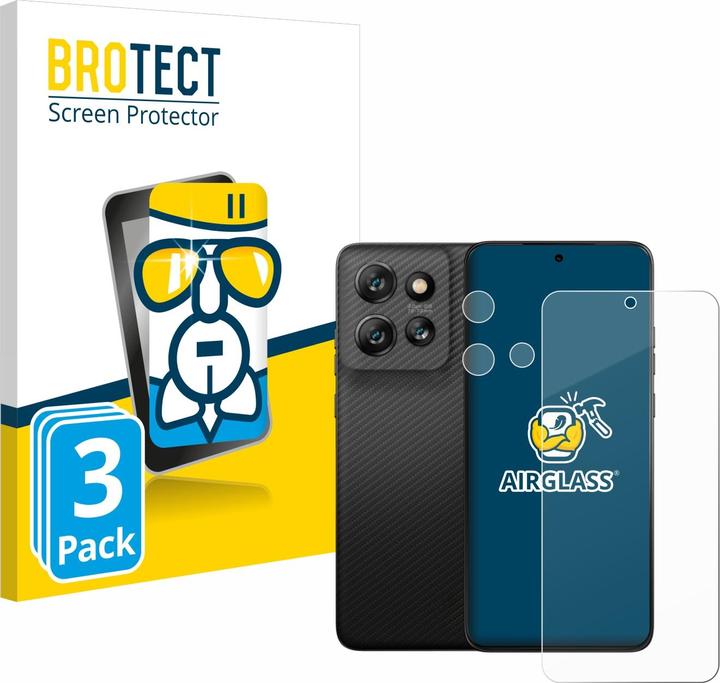 Actual product image BROTECT Protective glass screen protector clear (3 pcs., Motorola ThinkPhone 25)