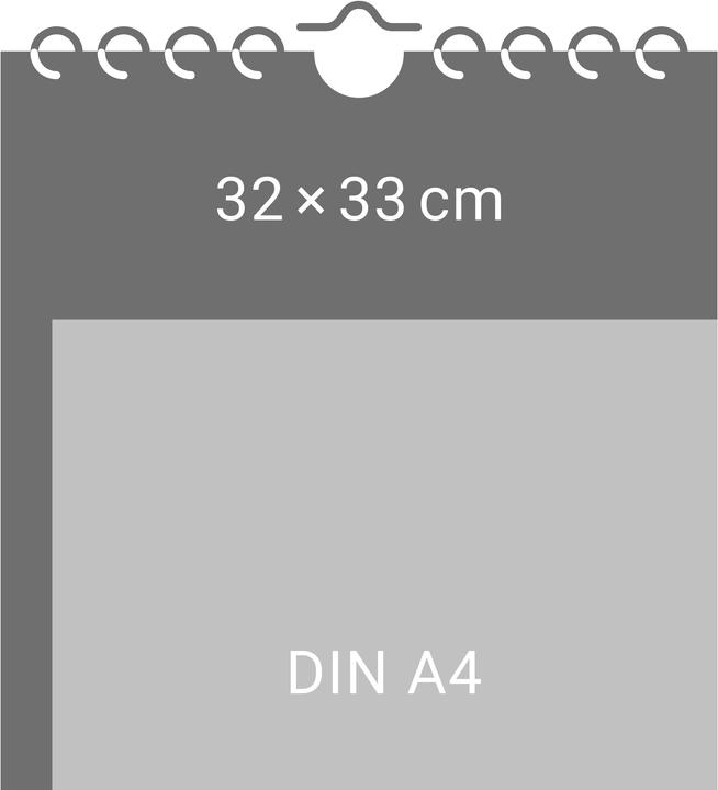 Actual product image Premium-Bastelkalender weiss gross 2026 (32 x 33 cm, Hardcover, German)