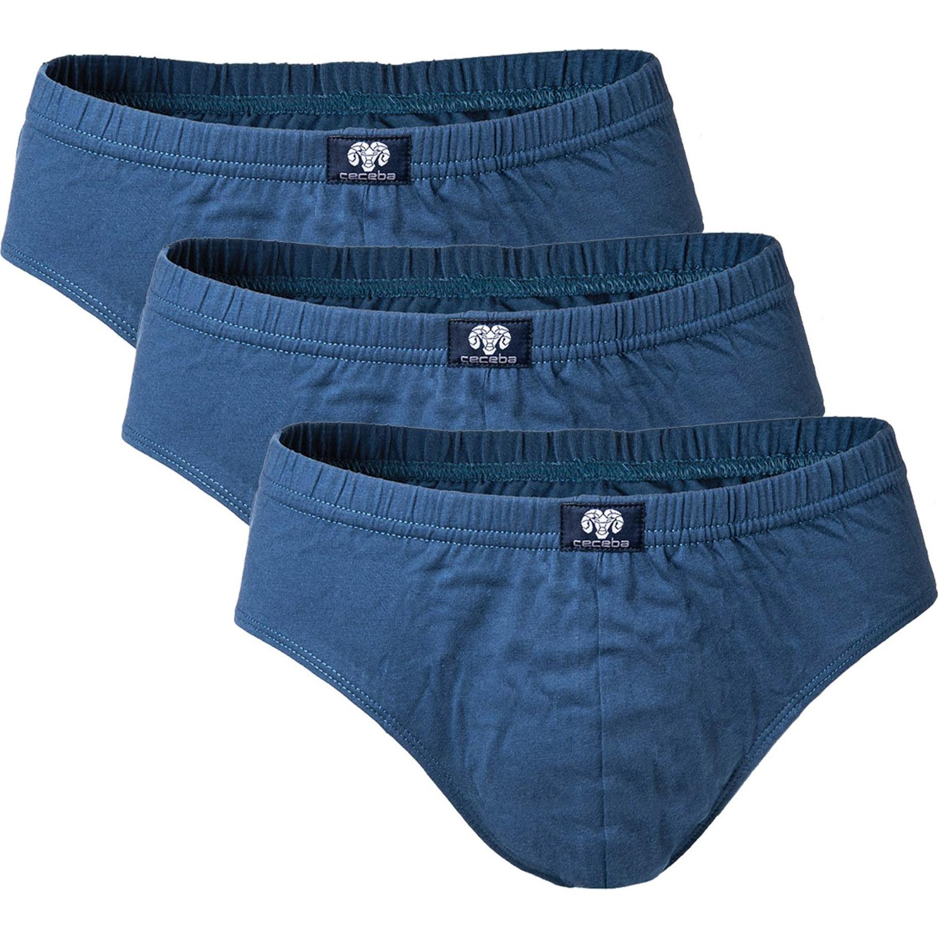 Ceceba, Herren, Unterhosen, Herren-Slip 3er-Pack, Blau, (18, 3er Pack)