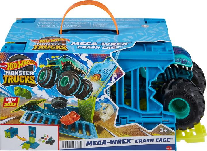 Actual product image Hot Wheels Monster Trucks Mega Wrex Oversized Crash Cage