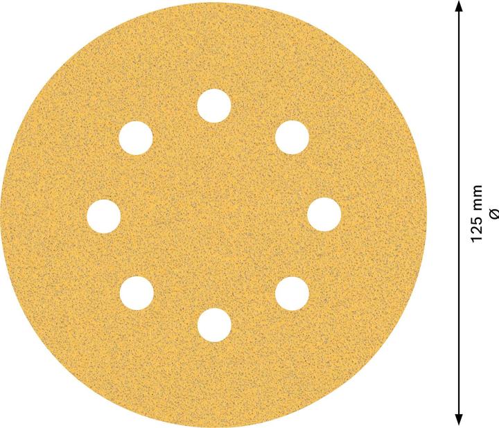 Actual product image Bosch Professional Zubehör EXPERT C470 Sanding paper with 8 holes for random orbital sanders, 125 mm, G 80, 50 pcs. (80)