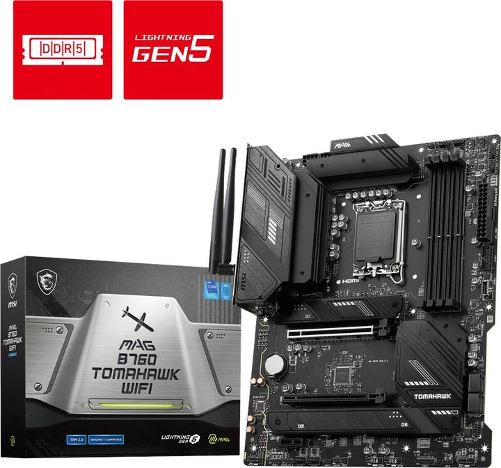 Image du produit MSI MAG B760 TOMAHAWK WIFI (LGA 1700, Intel B760, ATX)