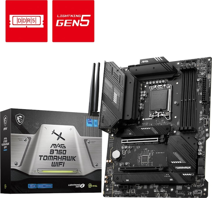 Actual product image MSI MAG B760 TOMAHAWK WIFI (LGA 1700, Intel B760, ATX)