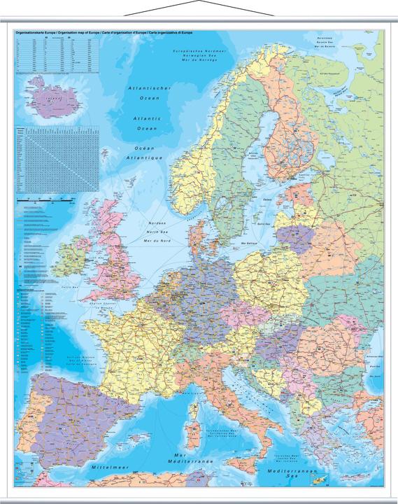 Franken Kartentafel Europa laminiert