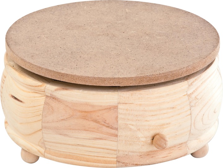 Produktbild VBS Spieldose "Stille Nacht", Kiefernholz/MDF, ca. Ø 14, H 6,5cm