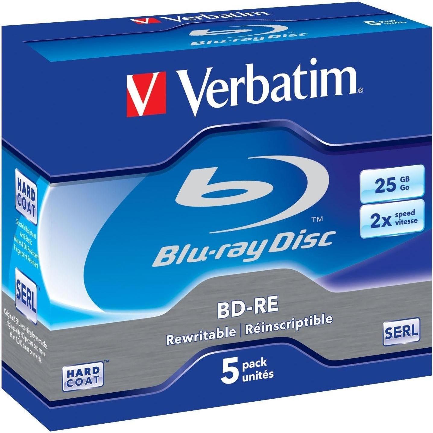 Verbatim Bd-Re (5 x), Optischer Datenträger
