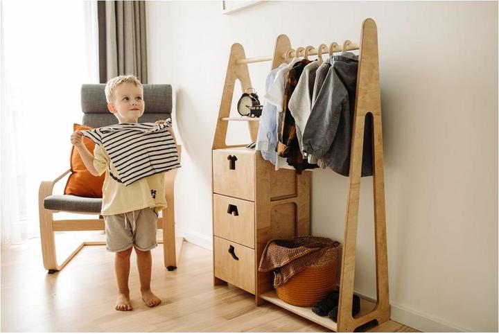 Image du produit Duck Woodworks Porte-manteau pour enfants avec tiroirs