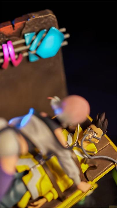 Actual product image Neamedia Cyberpunk: Edgerunners resin statue Lucy & David Runaway 20 cm