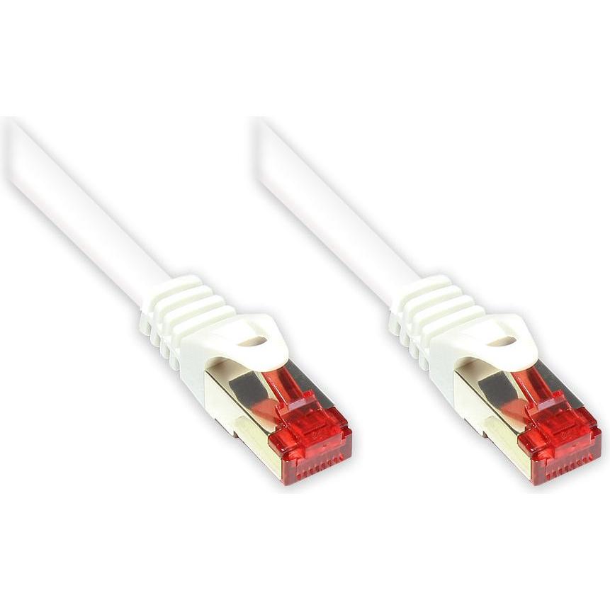 Good Connections RNS Patchkabel mit Rastnasenschutz, Cat. 6, S/FTP, PiMF, PVC, 250MHz, weiss, 25m (S/FTP, CAT6, 25 m), N...