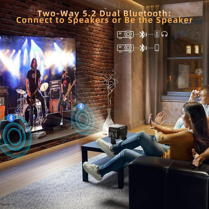 Actual product image Jimveo Mini Beamer mit 360° Rotation & Elektro-Fokus (25000 lm)