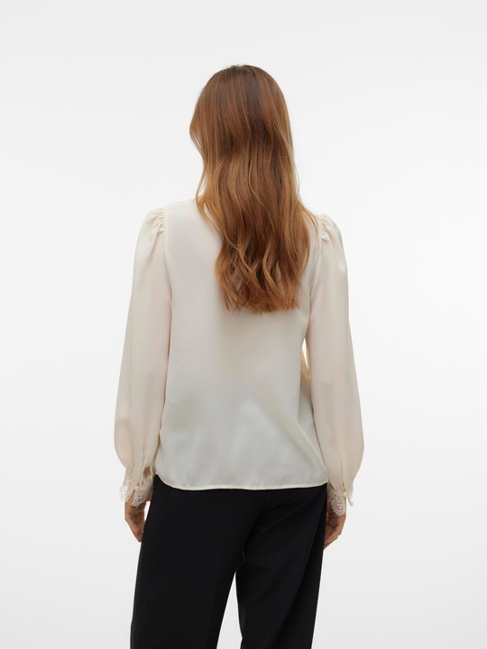 Image du produit Vero Moda Coupe normale Encolure en V Manches avec bouton Coupe volumineuse des bras Top Blouse (S)