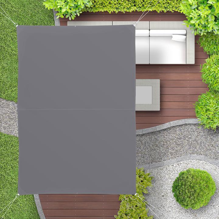 Actual product image Relaxdays Grey Rectangular Awning (200 x 300 cm)