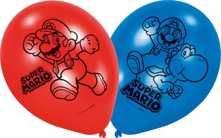 Image du produit Amscan 6 ballons en latex Super Mario (6 x)