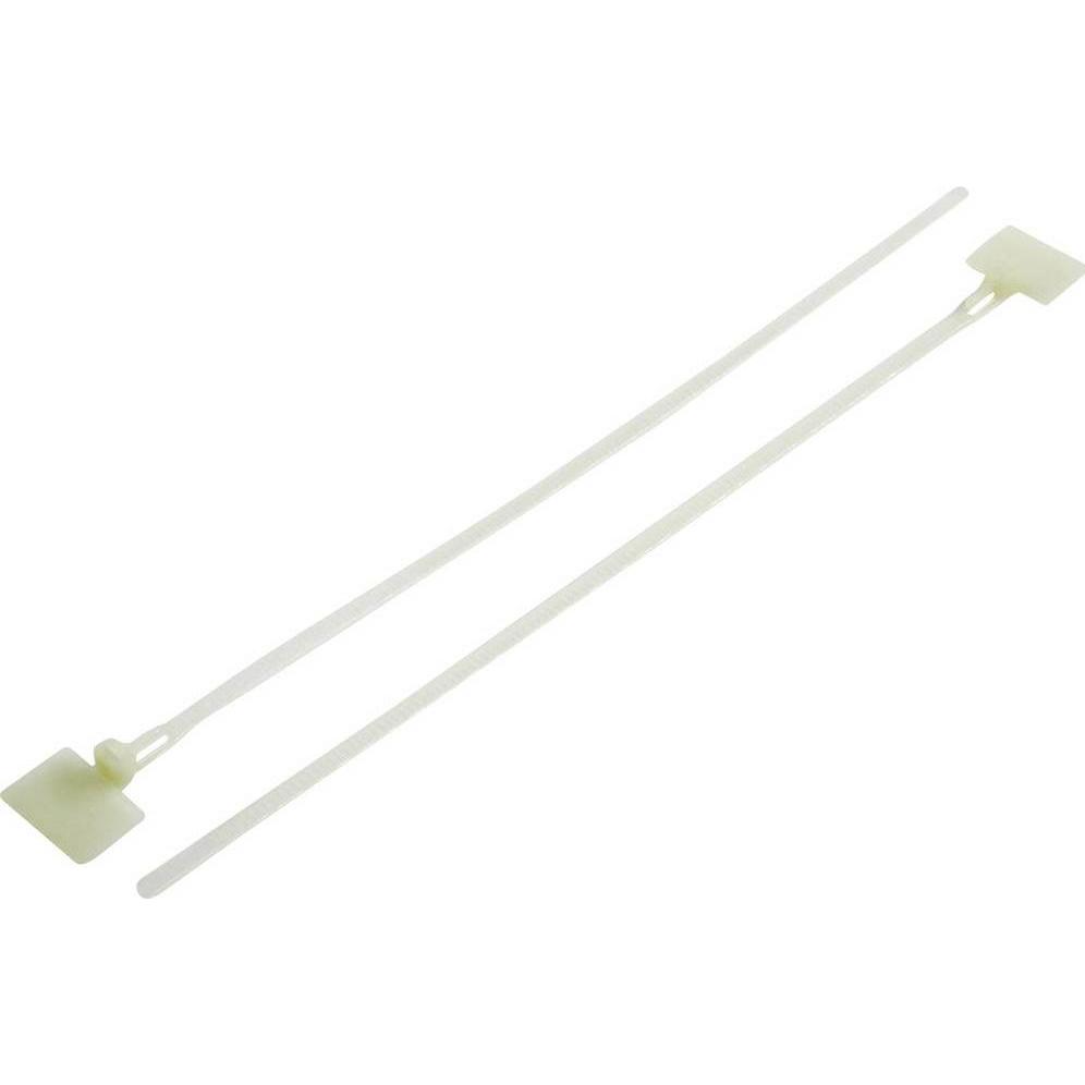 Tru Components, Kabelbinder, Kabelbinder mit Markierfläche (Kunststoffkabelbinder, 101 mm, 100 Stk.)