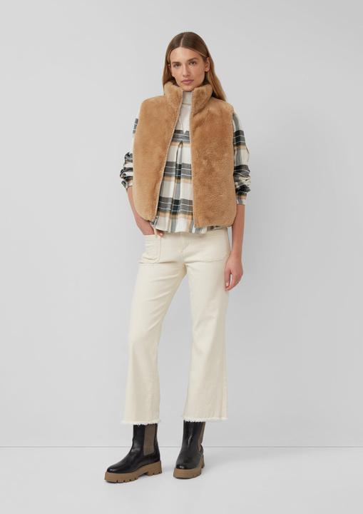 Immagine prodotto s.Oliver Bluse Karo-Bluse mit Faltendetail und elastischen Ärmelbündchen (32)