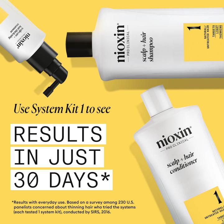 Actual product image Nioxin Scalp + Hair System 1 Shampoo (1000 ml, Liquid shampoo)