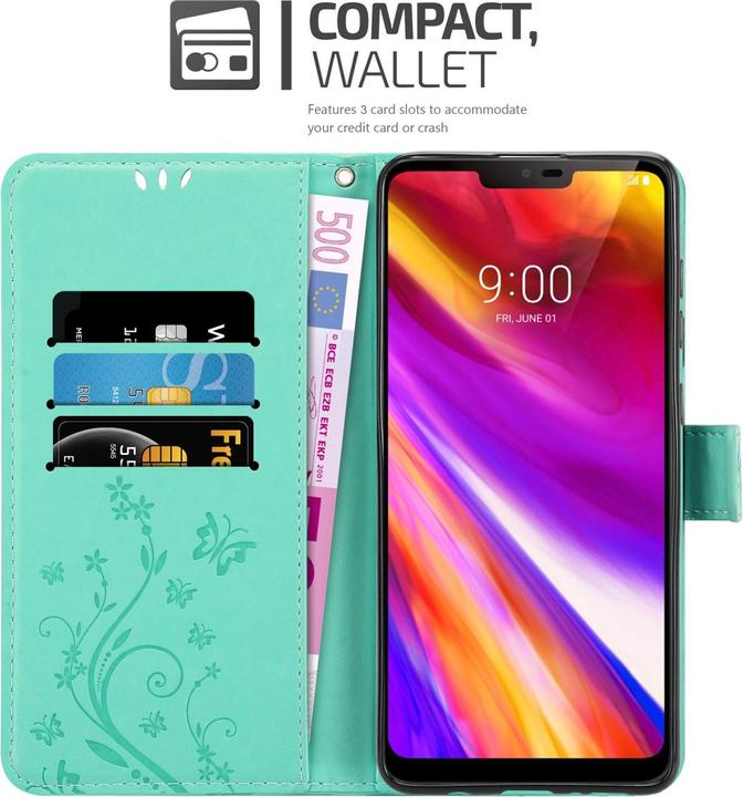 Actual product image Cadorabo Flower Book Case for LG G7 ThinQ / FIT / ONE (G7 ThinQ, LG G7 Fit, OnePlus X)