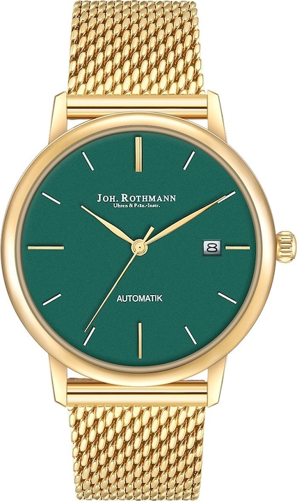John Rothmann Herren Automatikuhr Classic Edelstahl Gelbgold - 26869 (Analoguhr, 38.50 mm)