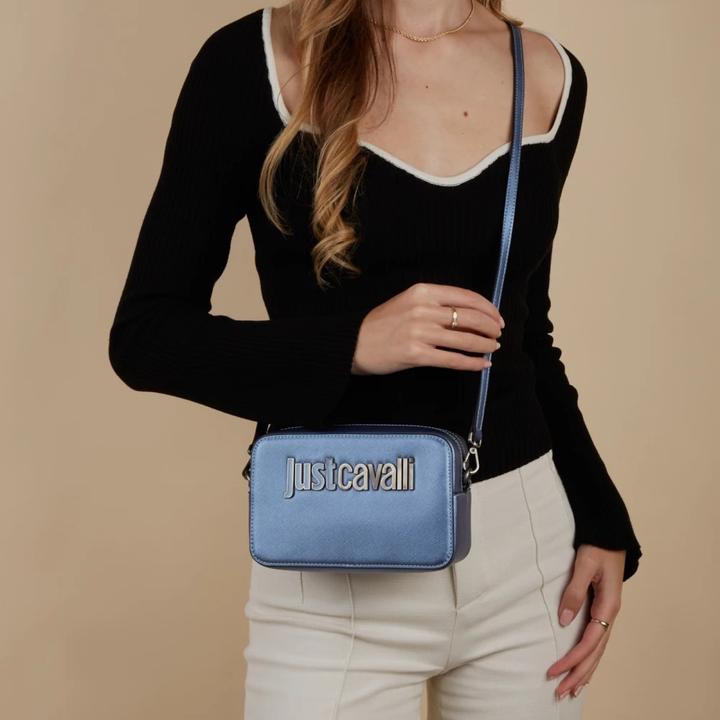 Immagine prodotto Just Cavalli Borsa a Tracolla Blu Metallo