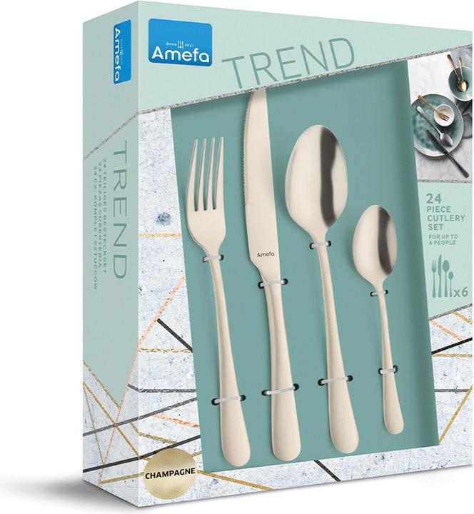 Produktbild Amefa Besteckset 2 PVD 1410 Austin (24 Stück, Besteck Set)