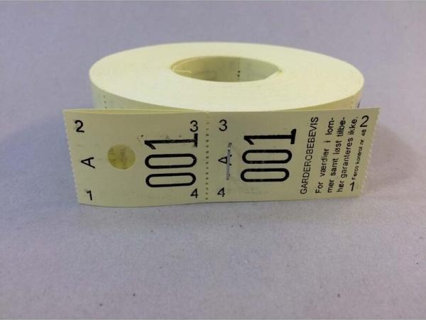 Actual product image Antalis Cloakroom numbers yellow 2-part 48 2x500pcs - (1000 pcs.)