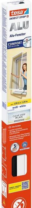 Actual product image tesa Insect screen Alu COMFORT for windows, with aluminium frame, without drilling (100 x 120 cm)