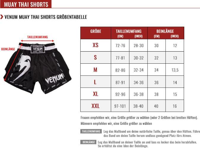 Image du produit Venum Muay Thai Short Classic Noir/Noir (XXL)