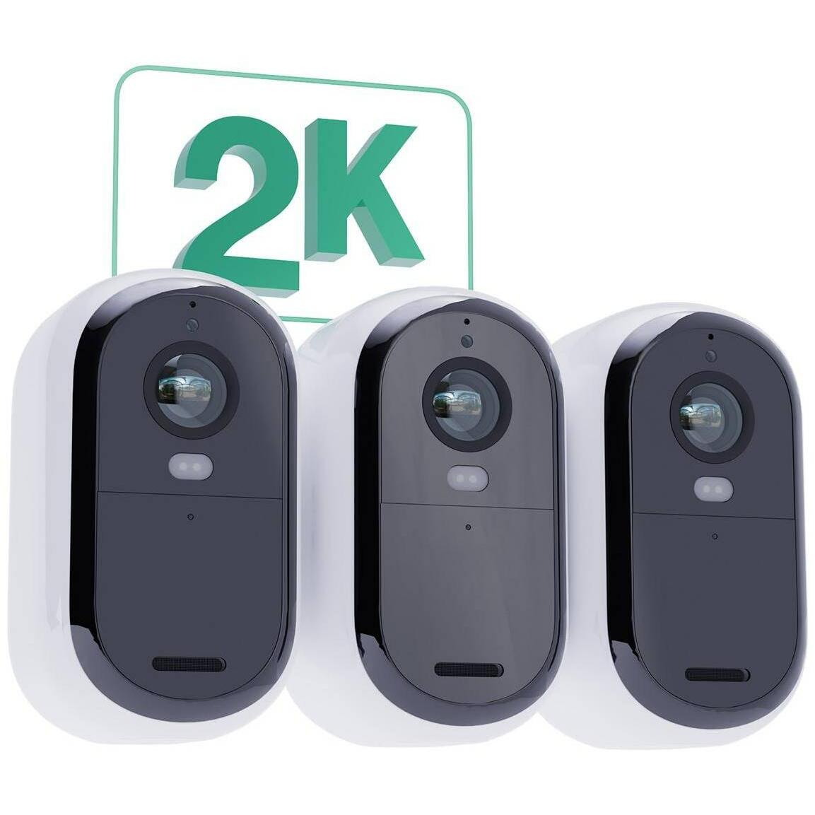 Arlo Essential 2K Outdoor Camera (2560 x 1440 Pixels), Netzwerkkamera, Weiss, Schwarz