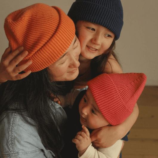 Produktbild Hvid Beanie Fonzie Denim