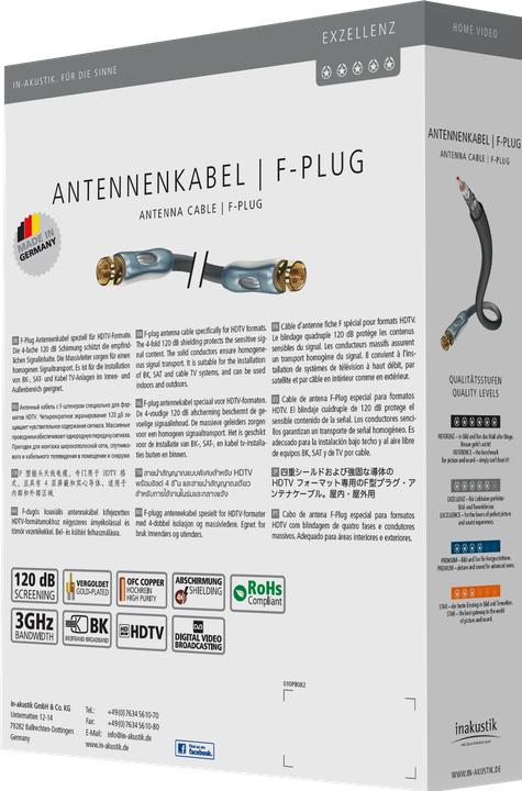 Produktbild Inakustik Exzellenz F-Plug (120 dB, SAT Kabel)