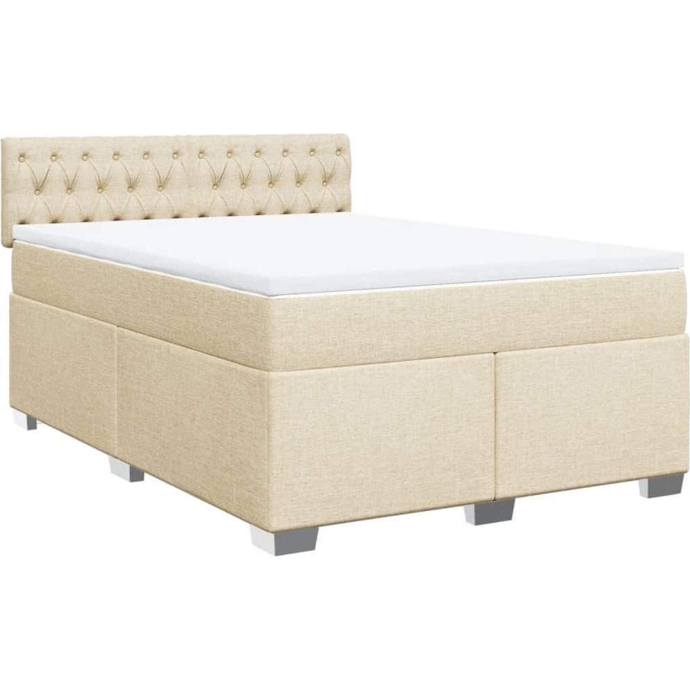 Thumbnail - VidaXL, Bett, Bo x springbett mit Matratze 140 x 190 cm Stoff (140 x 190 cm)