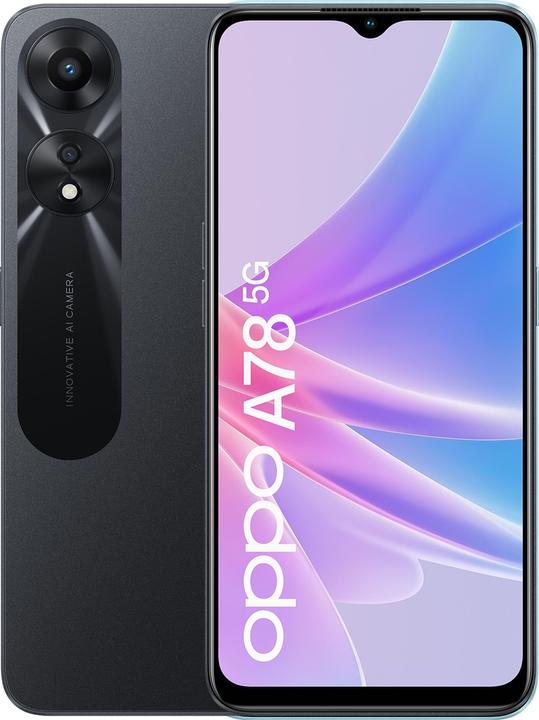 Productafbeelding OPPO A78 4+128GB DS 5G GLOEIEND ZWART OEM (128 GB, Gloeiend zwart, 6.56", Dubbele SIM, 5G)