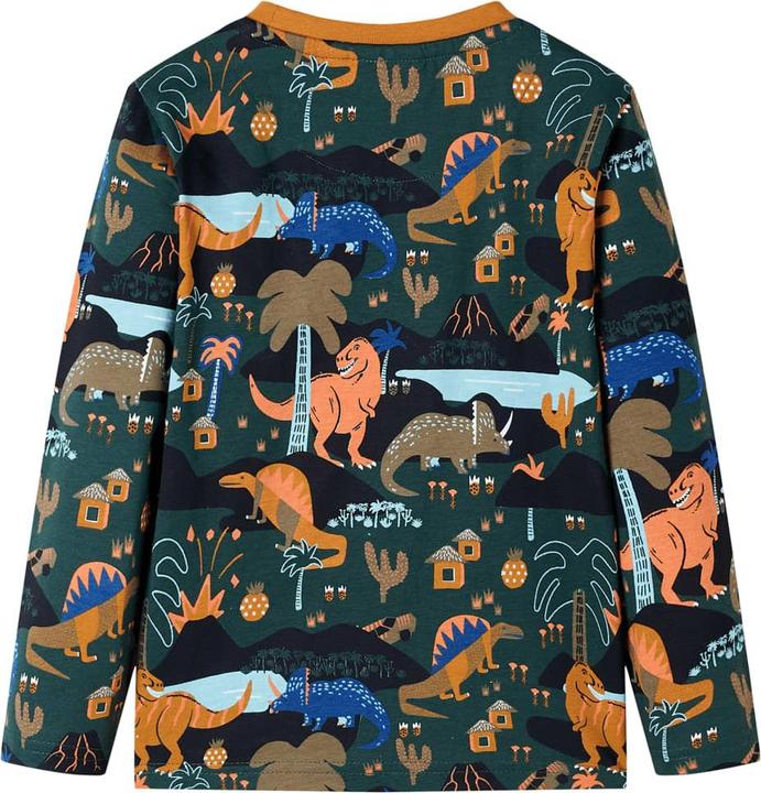 Produktbild vidaXL Kinderpyjama mit Langen Ärmeln Dunkelgrün 140,Material (140)